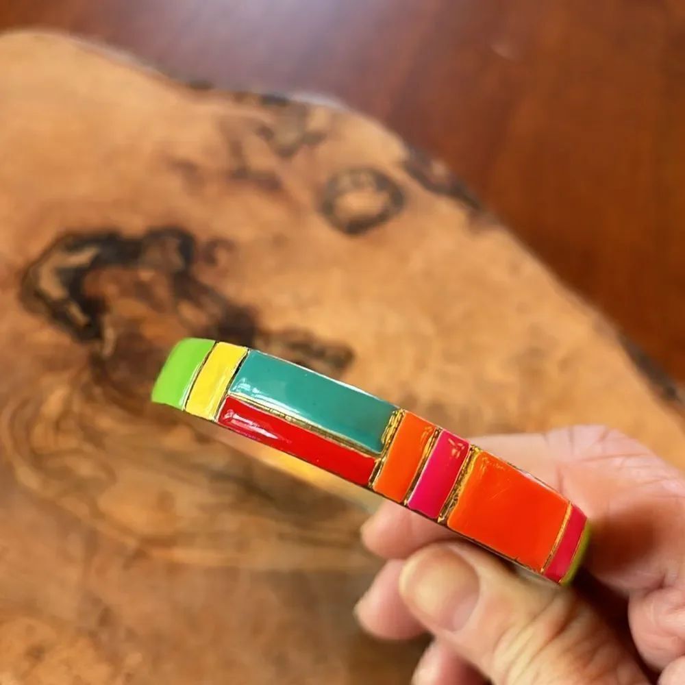 Vintage Colorful Enamel Bangle Bracelet